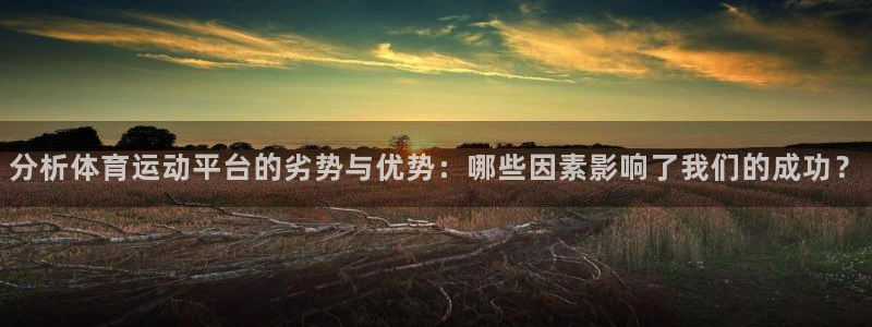 ug环球官网：分析体育运动平台的劣势与优势：哪些因素影响了我们的成功？